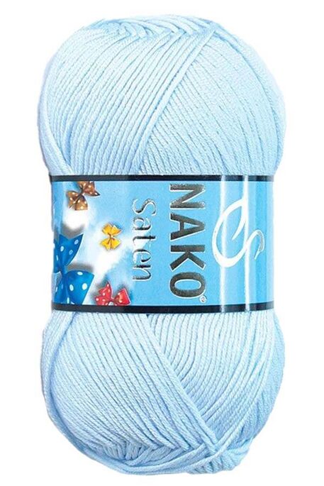 Nako Yarn - NAKO SATEN KNİTTİNG YARN 1820 Light Blue