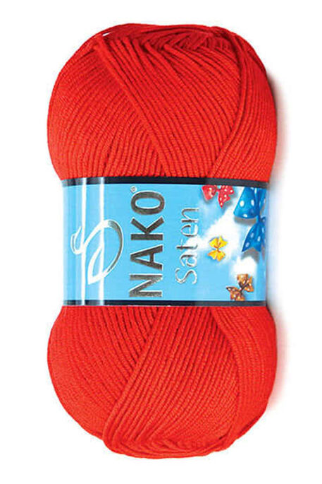 Nako Yarn - NAKO SATEN KNİTTİNG YARN 207 Flame Red