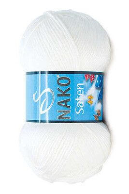 Nako Yarn - NAKO SATEN KNİTTİNG YARN 208 White