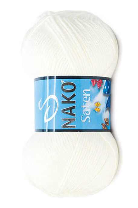 Nako Yarn - NAKO SATEN KNİTTİNG YARN 300 Ecru