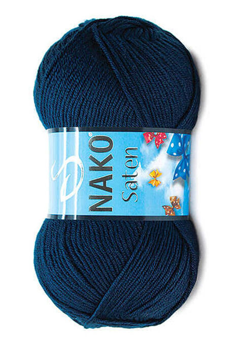 Nako Yarn - NAKO SATEN KNİTTİNG YARN 4253 Navy Blue