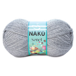 Nako Yarn - NAKO ŞENET KNİTTİNG YARN 195 Light Grey Melange