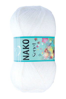 Nako Yarn - NAKO ŞENET KNİTTİNG YARN 208 White