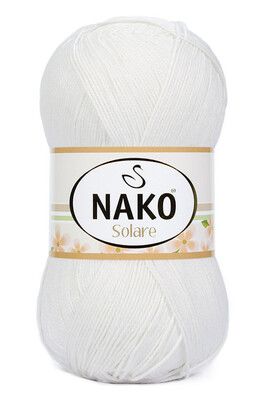 Nako Yarn - NAKO SOLARE KNİTTİNG YARN 208 White