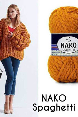 NAKO SPAGHETTİ YARN 941 Mustard - Thumbnail