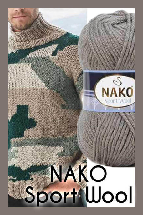 Nako Yarn - NAKO SPORT WOOL 922 Elephant Skin