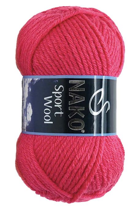 Nako Yarn - NAKO SPORT WOOL YARN 10116 Geranium