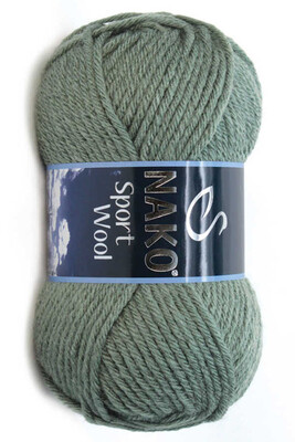 Nako Yarn - NAKO SPORT WOOL YARN 1631 Green Almond