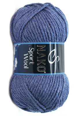 Nako Yarn - NAKO SPORT WOOL YARN 23162 Denim Melanj