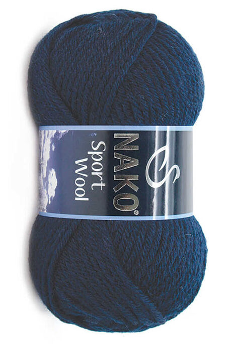 Nako Yarn - NAKO SPORT WOOL YARN 3088 Navy Blue