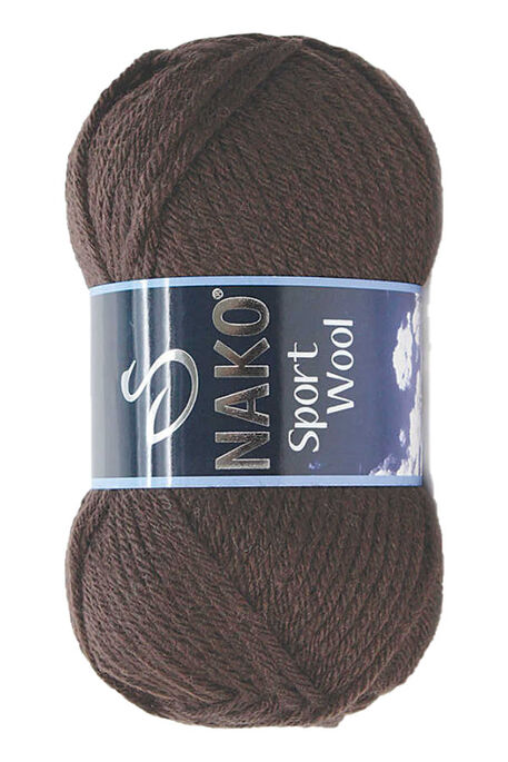 Nako Yarn - NAKO SPORT WOOL YARN 4987 Bitter Chocolate