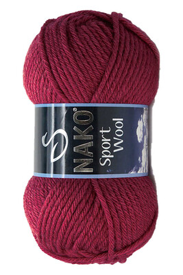 Nako Yarn - NAKO SPORT WOOL YARN 6592 Claret Red