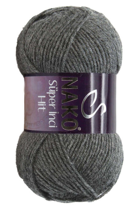 Nako Yarn - NAKO SÜPER İNCİ HİT KNİTTİNG YARN 193 Dark Grey Melange