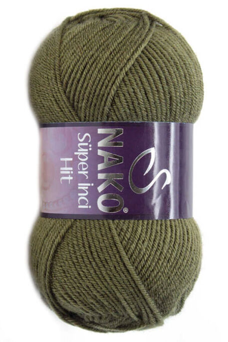 Nako Yarn - NAKO SÜPER İNCİ HİT KNİTTİNG YARN 4234 Khaki