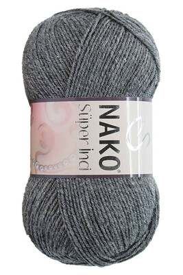 Nako Yarn - NAKO SÜPER İNCİ KNİTTİNG YARN 193 Dark Grey Melange