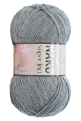 Nako Yarn - NAKO SÜPER İNCİ KNİTTİNG YARN 194 Grey Melange