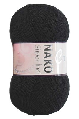 Nako Yarn - NAKO SÜPER İNCİ KNİTTİNG YARN 217 Black