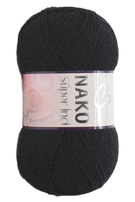 Nako Yarn - NAKO SÜPER İNCİ KNİTTİNG YARN 217 Black