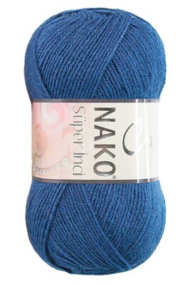 Nako Yarn - NAKO SÜPER İNCİ KNİTTİNG YARN 517 Medium Blue