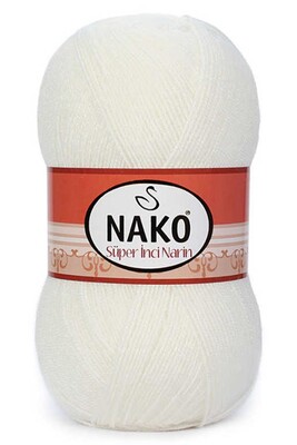 Nako Yarn - NAKO SÜPER İNCİ NARİN 208 White