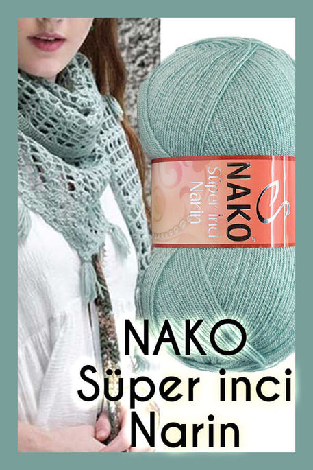 Nako Yarn - NAKO SÜPER İNCİ NARİN KNİTTİNG YARN 2524 Mint