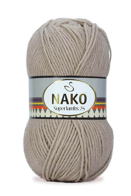 Nako Yarn - NAKO SUPERLAMBS 25 KNİTTİNG YARN 11784 Beige