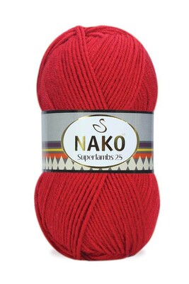 Nako Yarn - NAKO SUPERLAMBS 25 KNİTTİNG YARN 1203 RED