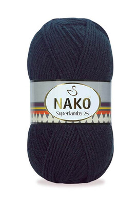 Nako Yarn - NAKO SUPERLAMBS 25 KNİTTİNG YARN 217 Black