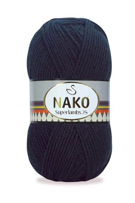 Nako Yarn - NAKO SUPERLAMBS 25 KNİTTİNG YARN 217 Black