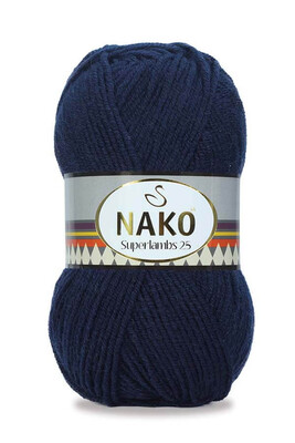 Nako Yarn - NAKO SUPERLAMBS 25 KNİTTİNG YARN 3088 Navy Blue