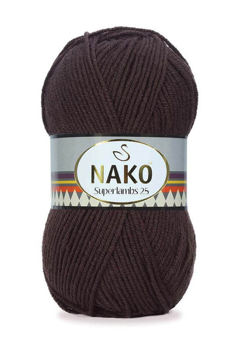 Nako Yarn - NAKO SUPERLAMBS 25 KNİTTİNG YARN 4904 BROWN