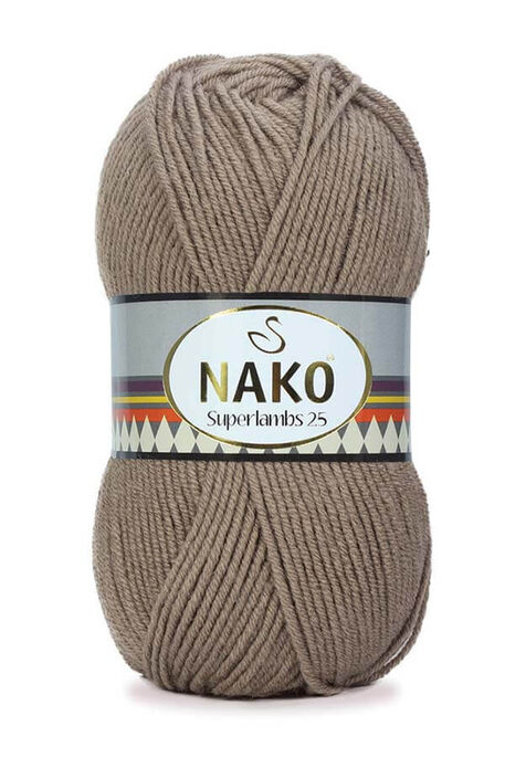 Nako Yarn - NAKO SUPERLAMBS 25 KNİTTİNG YARN 6704 Mink