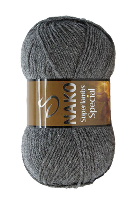 Nako Yarn - NAKO SUPERLAMBS SPECIAL KNİTTİNG YARN 193 Dark Grey Melange