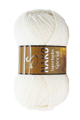 Nako Yarn - NAKO SUPERLAMBS SPECIAL KNİTTİNG YARN 208 White