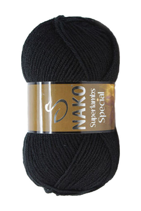 Nako Yarn - NAKO SUPERLAMBS SPECIAL KNİTTİNG YARN 217 Black