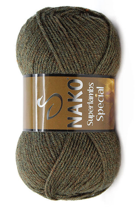 Nako Yarn - NAKO SUPERLAMBS SPECIAL KNİTTİNG YARN 23520 Khaki Mix