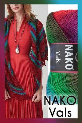 NAKO VALS KNİTTİNG YARN 85801 Peacock - Thumbnail