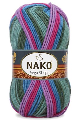 Nako Yarn - NAKO VEGA STRİPE YARN 82408