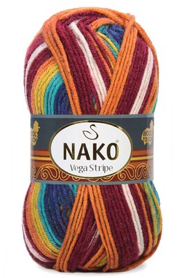 Nako Yarn - NAKO VEGA STRİPE YARN 82409