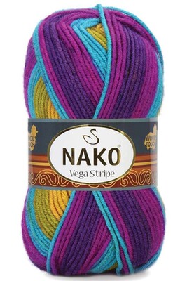 Nako Yarn - NAKO VEGA STRİPE YARN 82410