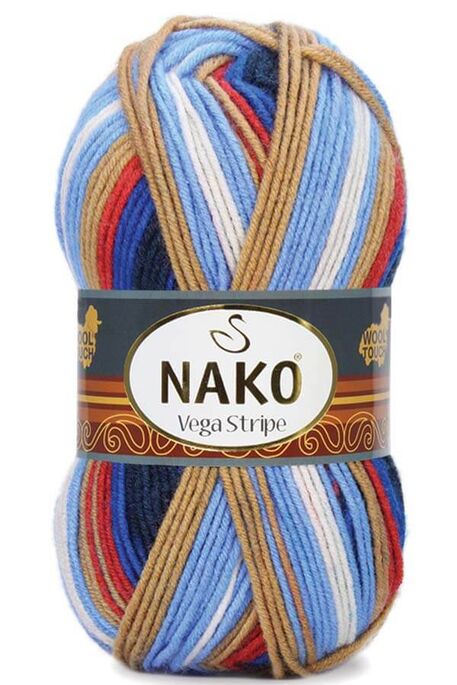 Nako Yarn - NAKO VEGA STRİPE YARN 82411