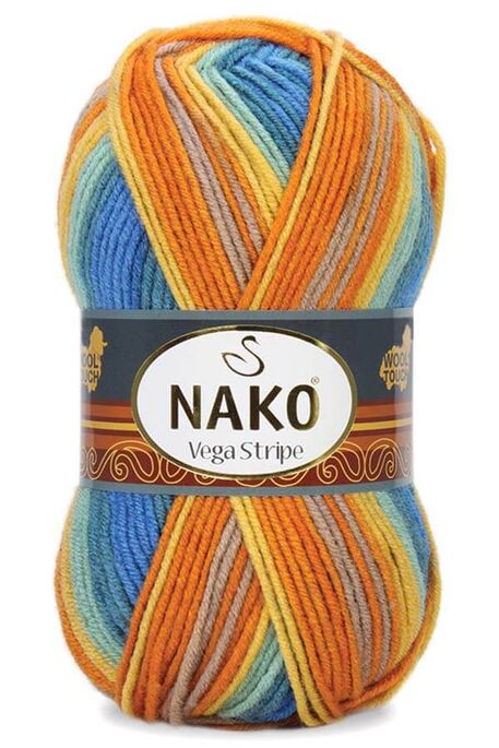 Nako Yarn - NAKO VEGA STRİPE YARN 82421