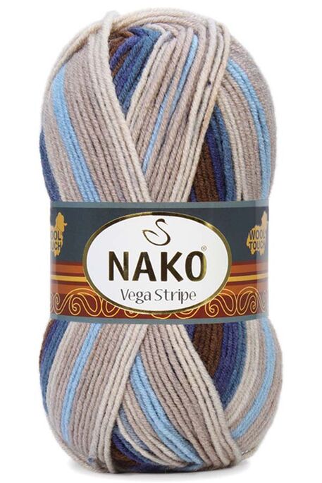 Nako Yarn - NAKO VEGA STRİPE YARN 82422