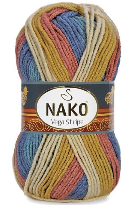 Nako Yarn - NAKO VEGA STRİPE YARN 83602