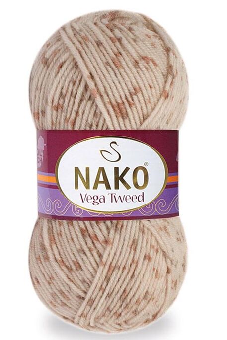 Nako Yarn - NAKO VEGA TWEED 35032 Gum Mastic