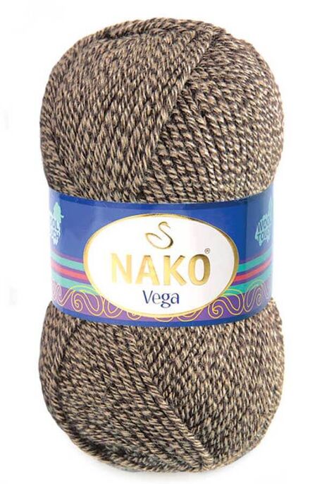 Nako Yarn - NAKO VEGA YARN 21299 Brown - Beige Marl