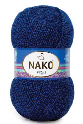 Nako Yarn - NAKO VEGA YARN 21367 Black - Royal Marl