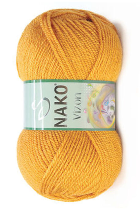 Nako Yarn - NAKO VİZON KNİTTİNG YARN 10129 Mustard