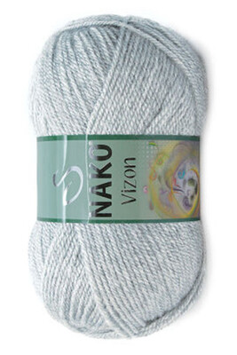 Nako Yarn - NAKO VİZON KNİTTİNG YARN 195 Light Grey Melange