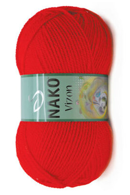 Nako Yarn - NAKO VİZON KNİTTİNG YARN 207 Flame Red